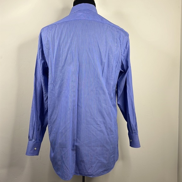 TOMMY HILFIGER Blue Stripe Casual Button Down Shirt 16 - Picture 5 of 6